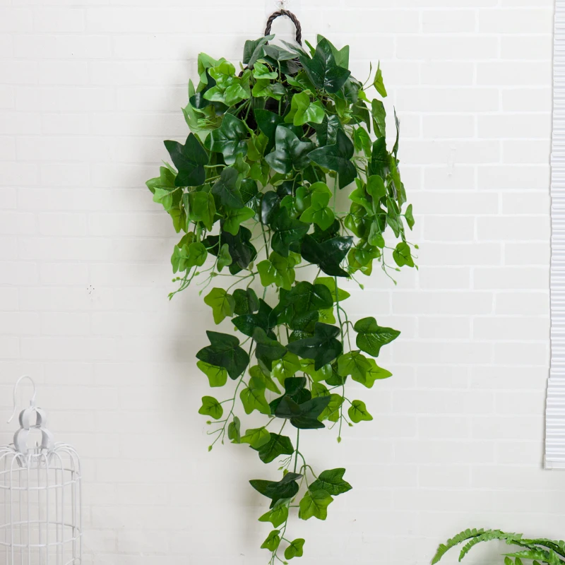 Real touch Artificial Plants Fake Foliage Grape Ivy Vines Silk Leaf Garland Rattan Home Garden Wall Hanging Bouquet Hotel Decor