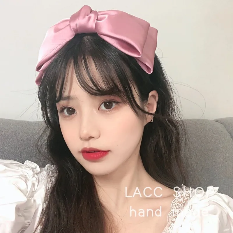 New Hair Bands For Girl Bow Bezel Headband Fashion Hair Hoop Retro Headdress Simple Solid Color Hairband Korean Hair Accessories