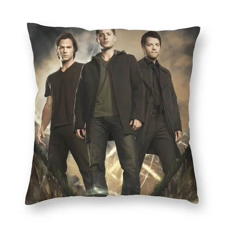 

Modern Supernatural Canvas Print Cushion Cover Velvet TV Drama Pillow Case Bedroom Decoration