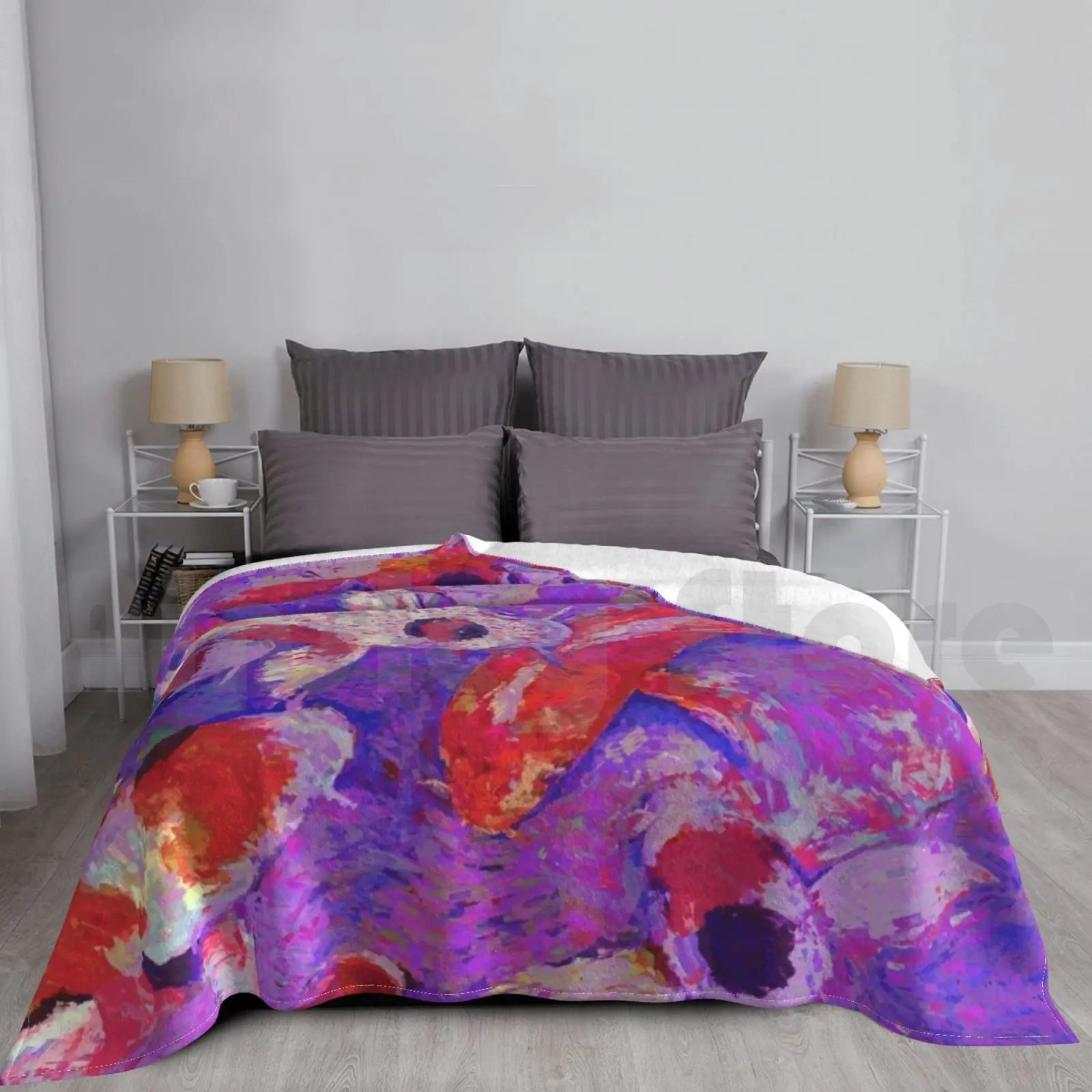 Koi Fish Pond Blanket Fashion Custom Pattern Carp Carps Pond Zen Underwater Fishes Fish Japan Koi Kois