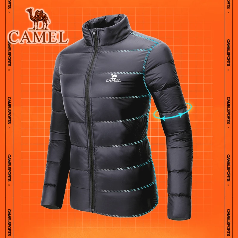 GOLDEN CAMEL Couple Sports Down Jackets Men Women Outdoor Hiking Warmth Casual Lightweight Trekking Short Jacket for Men Coats