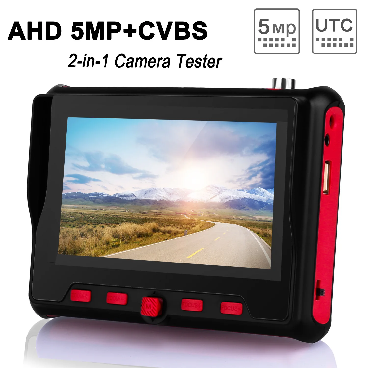 4.3 Inch CCTV Tester Camera Video 5MP AHD TVI CVI CVBS Camera Cable Testing cctv Portable Mini Monitor PTZ VGA tester