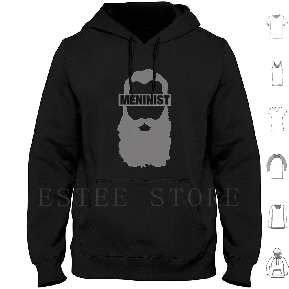 Meninist Beard Black / Grey , Hoodies And More Hoodies Long Sleeve Meninist Black Grey Beard Limited