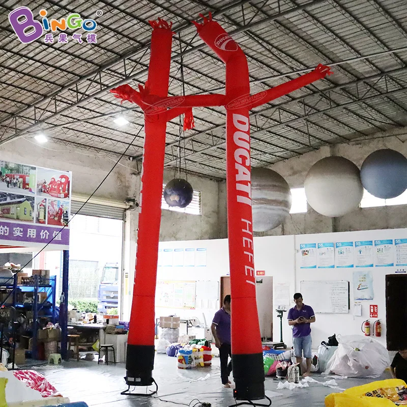 Customized NEW 20ft 6M Inflatable Red Air Sky Dancer Puppet Flag Wind Dancing Tube Cartoon Advertising Inflatables