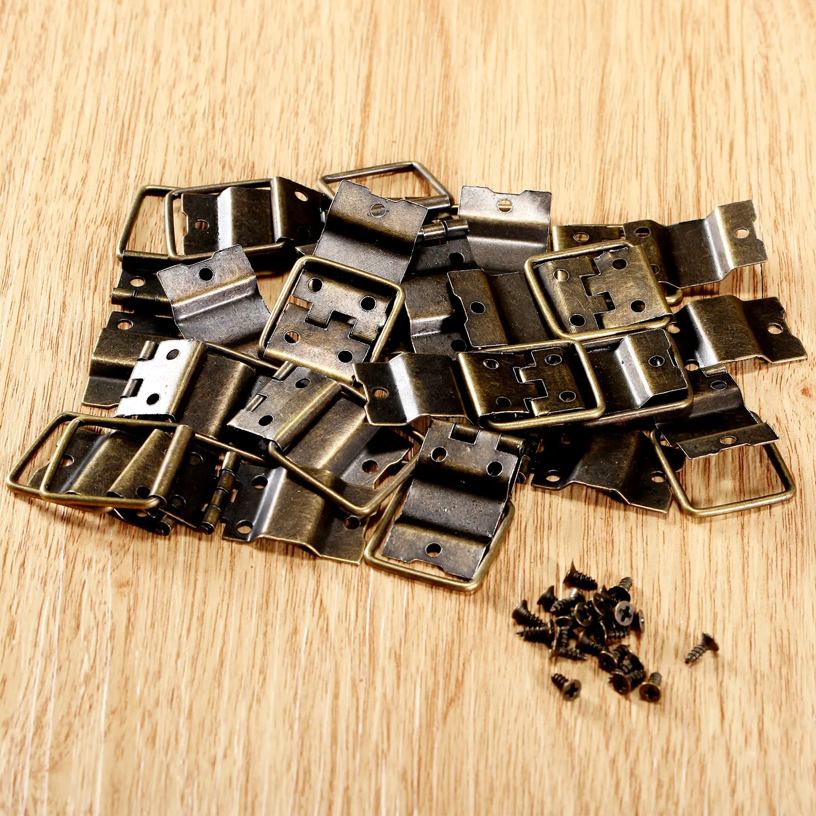 

38*21mm/1.5"*0.83" Antique Furniture Cabinet Hinges Drawer Box Hinge Printing Packaging Jewelry Box DIY Accessories 20PCS