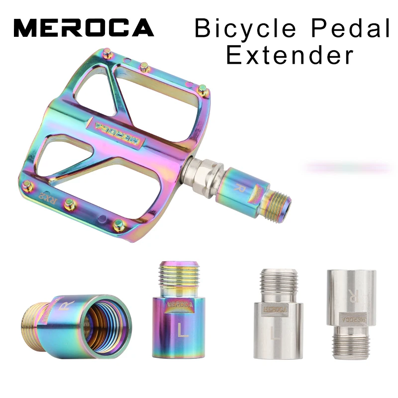 MEROCA Fahrrad Pedal Extender Mountainbike Rennrad Pedal Welle Extender