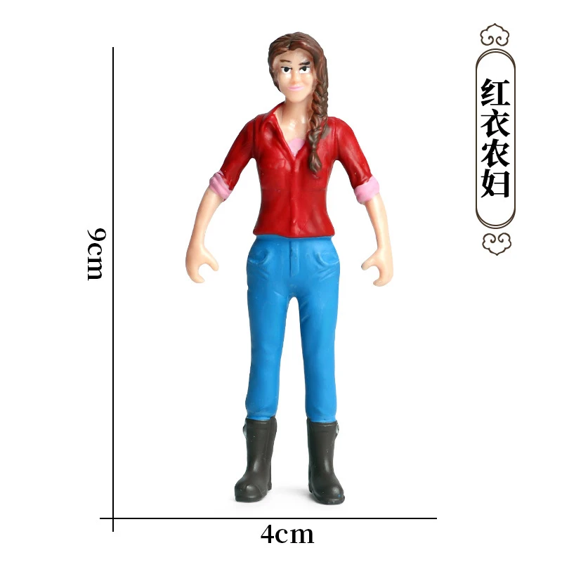 Hot 1:25 Farm Staff Worker Farmer Action Figure PVC People Model Figurine Decor Decoration Accessories Toy for children Kid Gift