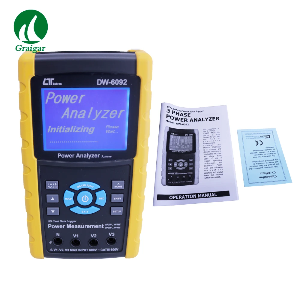 DW-6092 Three Phase Power Meter Analyzer Tester Real Time Data Logger LUTRON Original