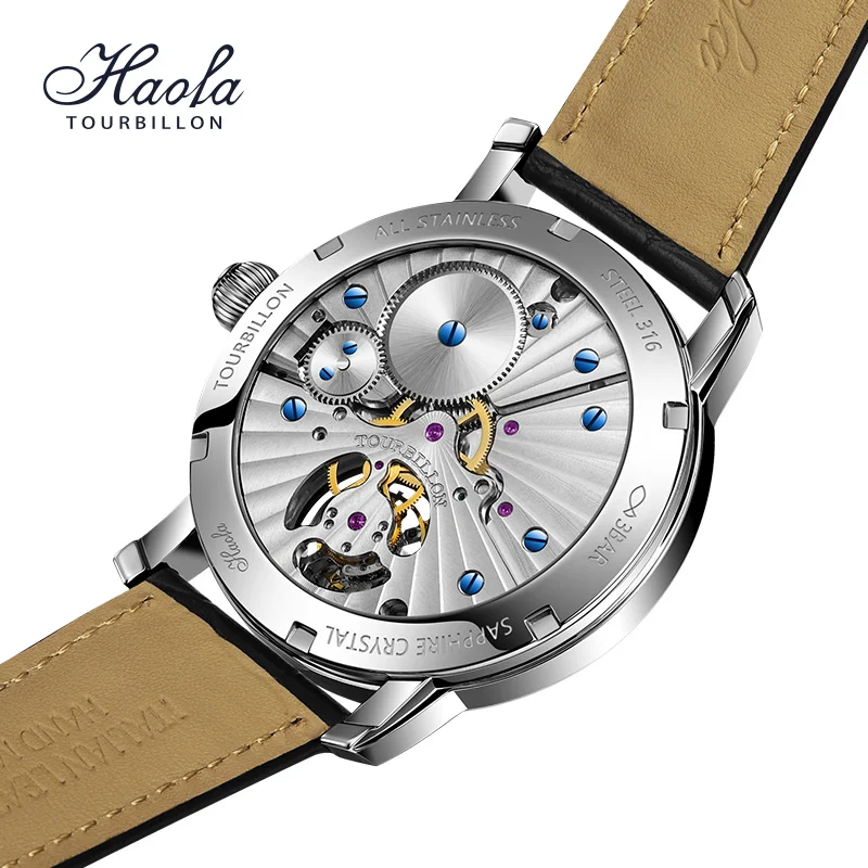 Haofa Manual Seagull Movement ST8230 Tourbillon Mechanical Watch For Men Sapphire Tourbillon Luxury Watch Men orologio uomo 1033