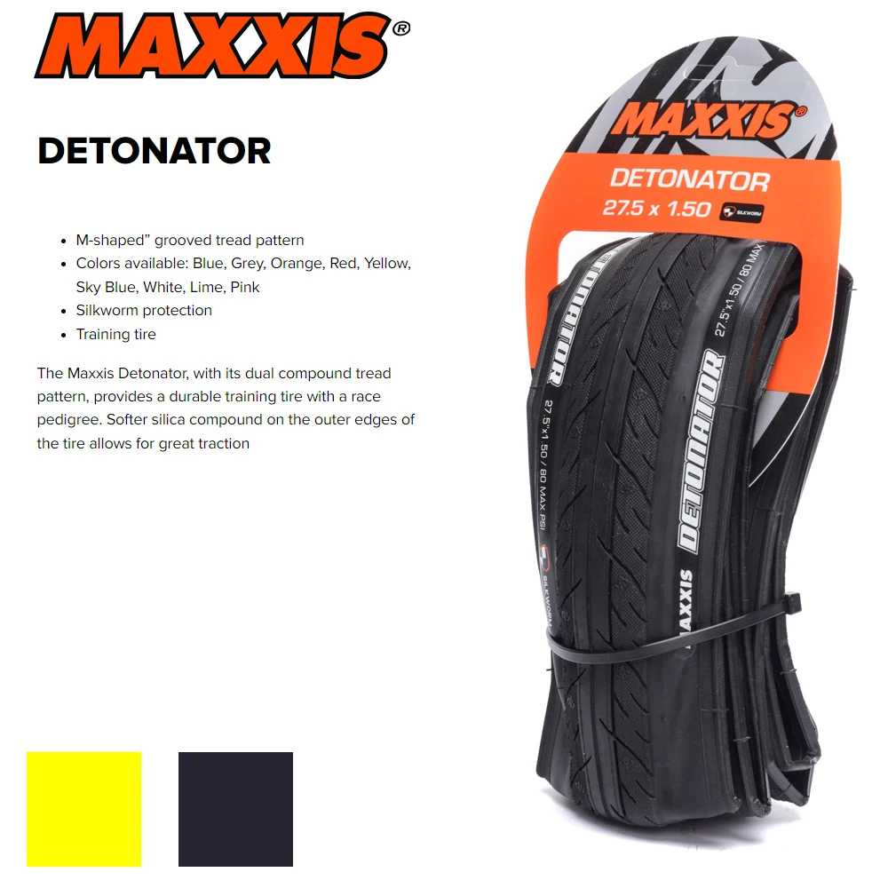 

MAXXIS DETONATOR Lightweight 26*1.25 26x1.5 27.5x1.5 26er 27.5er TIRE CITY Cycling