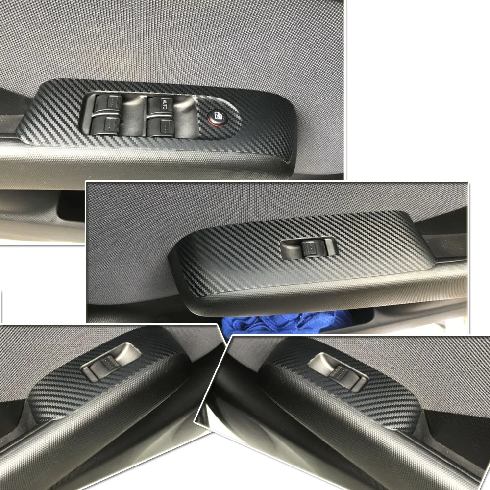 Car-Styling 3D 5D Carbon Fiber Car Interior Center Console Color Change Molding Sticker Decals For Honda Fit Jazz 2003-2007