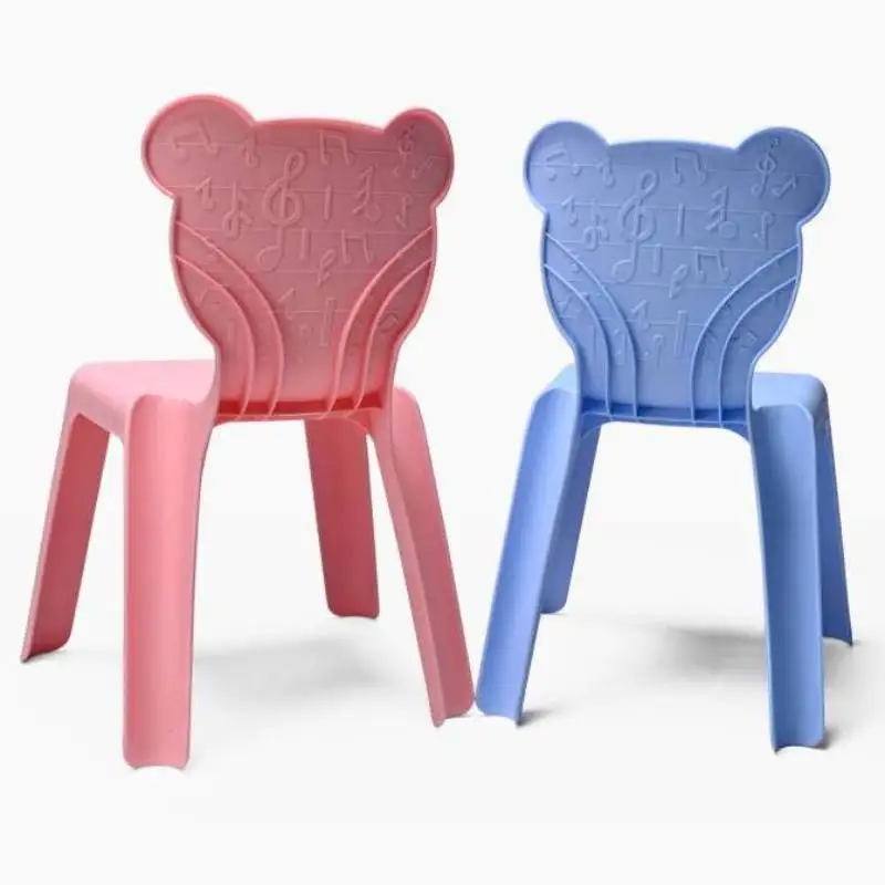 стулья для кухни Thick Bench Children Back Chair Baby Dining Seat Furniture Plastic Non-slip Small Chairs Household Stool Silla