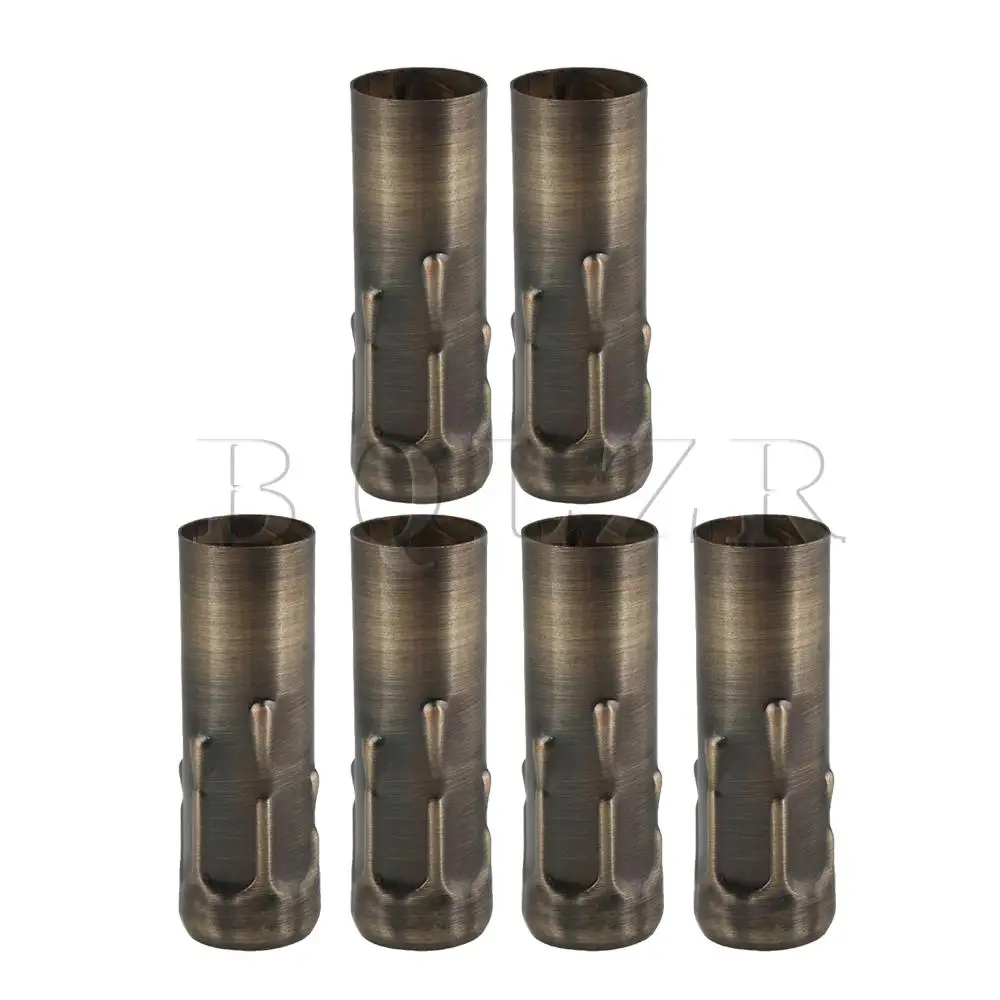 6Pieces Bronze Chandelier Light Covers Sleeves Base Socket 25mm Dia