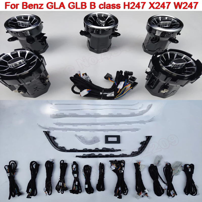 

Для Benz GLA GLB B класс четырёхъядерный 64-разрядный процессор Цвет Автомобиль окружающего светильник H247 X247 W247 Цвет s декоративный светильник ing розетки турбины светодиодный атмосферная лампа