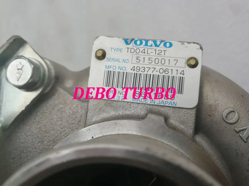 NEW GENUINE MHI TD04L-12T 49377-06114 8601689 Turbo Turbocharger for VOLVOS C70 I N2P20LT 2.0L 120KW 99-05