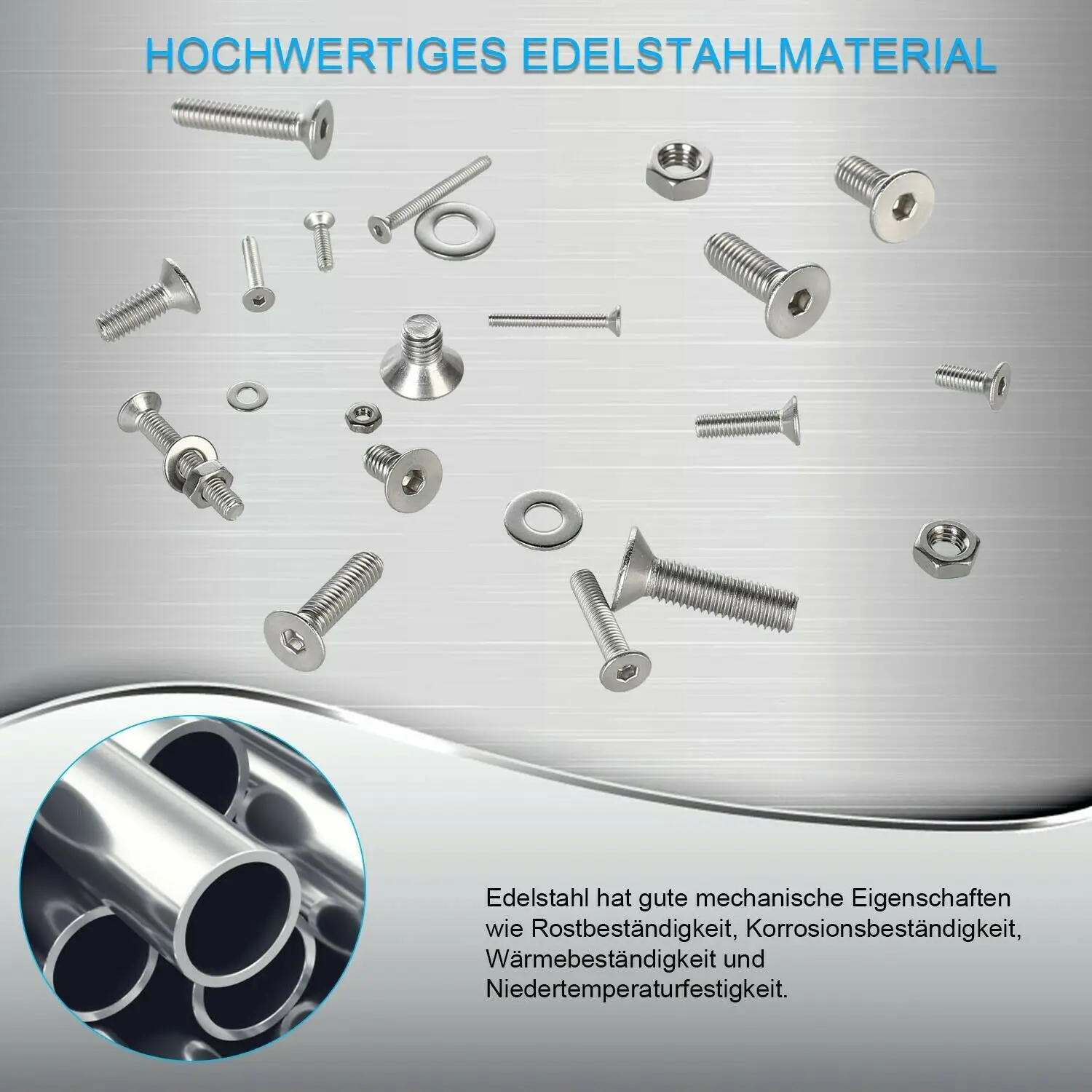 1120pcs Countersunk Head Screws Nuts Set M2-M5 Stainless Steel Assortment Set