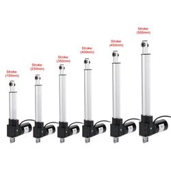 Electric Push Rod with High Thrust of 6000N, Industrial Reciprocating Push Rod Motor Elevator 12V/24V Nursing Bed Extension Rod