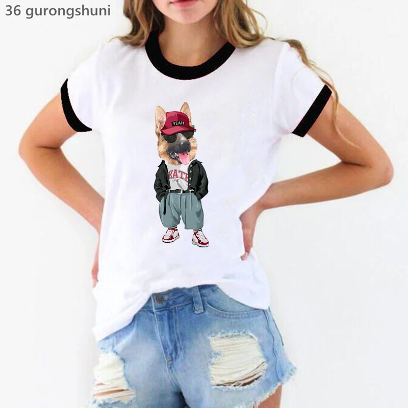 France Bulldog Mom Graphic Print T-Shirt Women'S Clothing Funny White Tshirt Femme Harajuku Kawaii T Shirt Female Streetwear