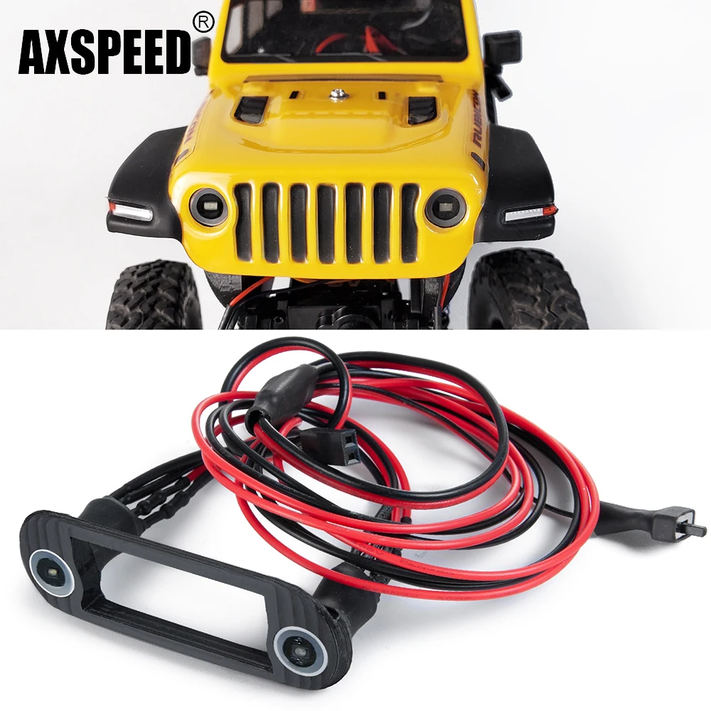 AXSPEED Front LED Light Lamp Bright Headlight for Axial SCX24 AXI00002 Wrangler AXI00005 Gladiator 1/24 RC Car Model Upgrade