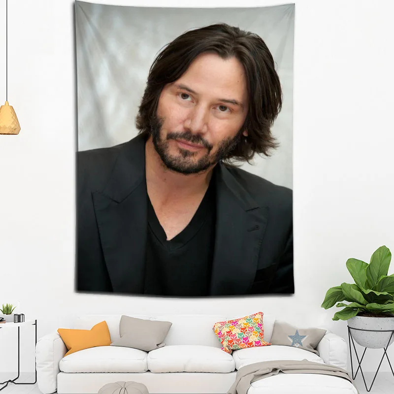 

Hot Sale Custom High Quality Keanu Reeves Wall Hanging HD Landscape 3D Printing Digital Printing Home Decoration Tapestry