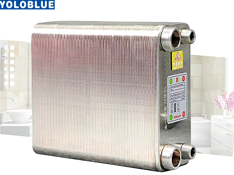 Scambiatore di calore in acciaio inossidabile da 120 piastre Scaldabagno a piastre brasate SUS304