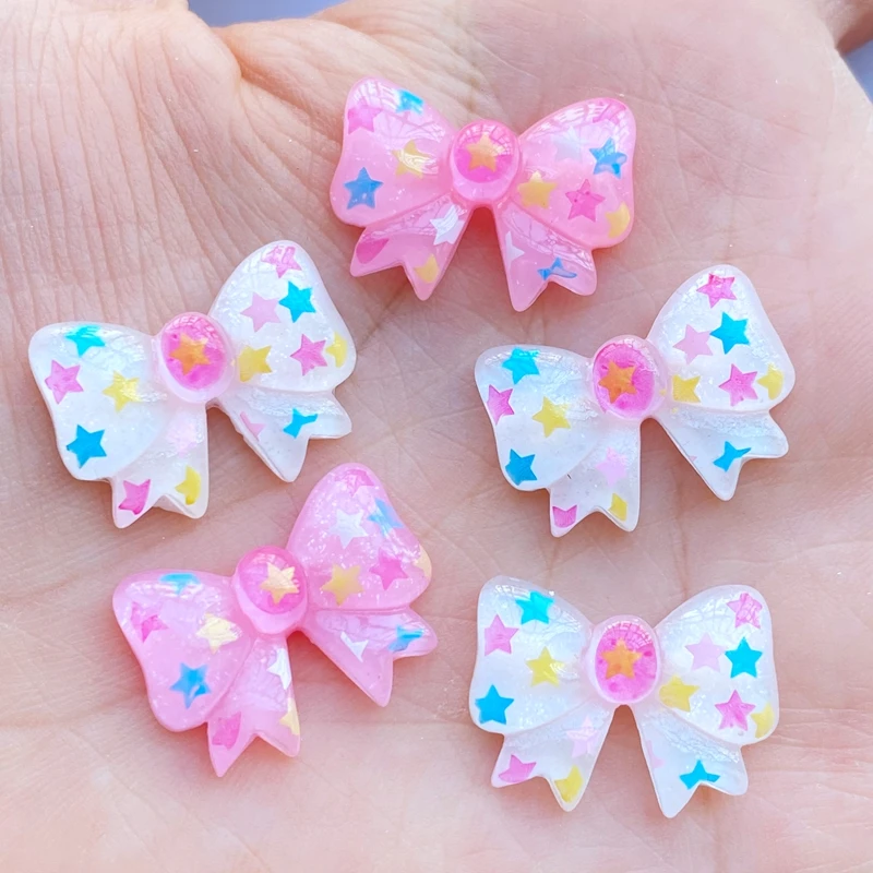 20Pcs New Mixed Lovely Bow Flat Back Resin Scrapbooking DIY Jewelry Craft Decoration Accessories J32