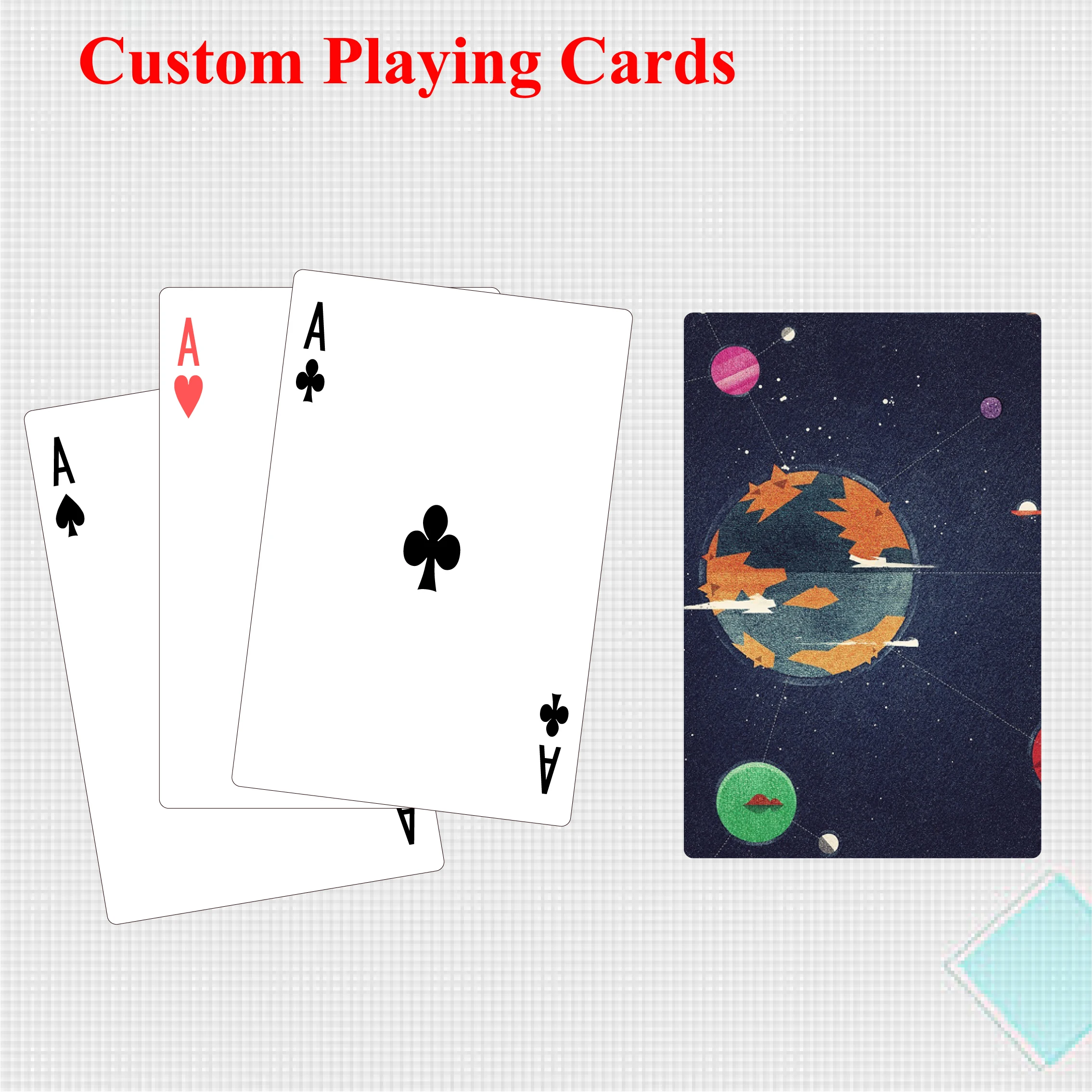 Custom  New Pattern Plastic Waterproof Adult Playing Cards Game Poker Cards Board Games Poker Cards