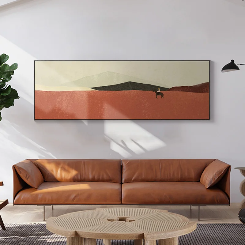 Long Banner Nordic Poster Far Mountains Wall Art Canvas Painting And Prints For Bedroom Livingroom Large Size Home Decor Unframe