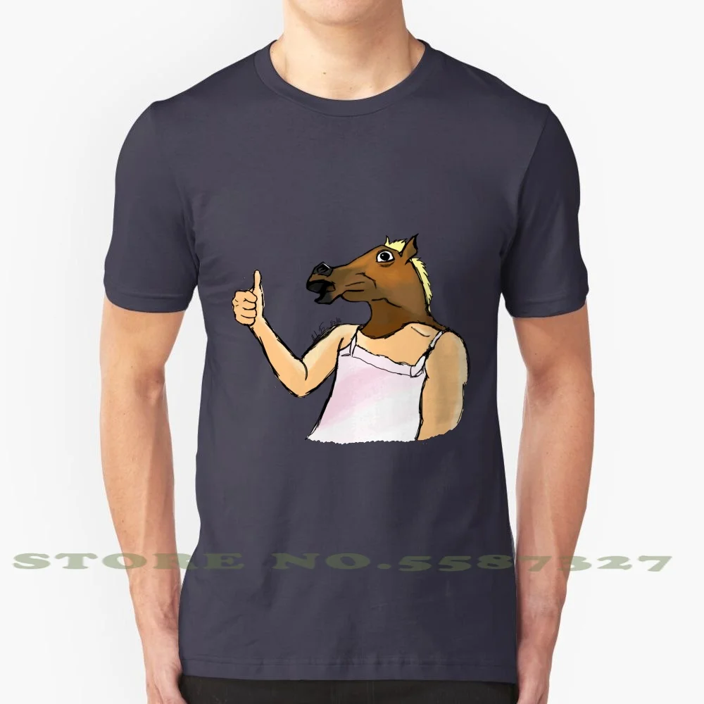 Horse Head 100% Cotton T-Shirt Horse I Love It Tomska Youtube Mask Funny Humor