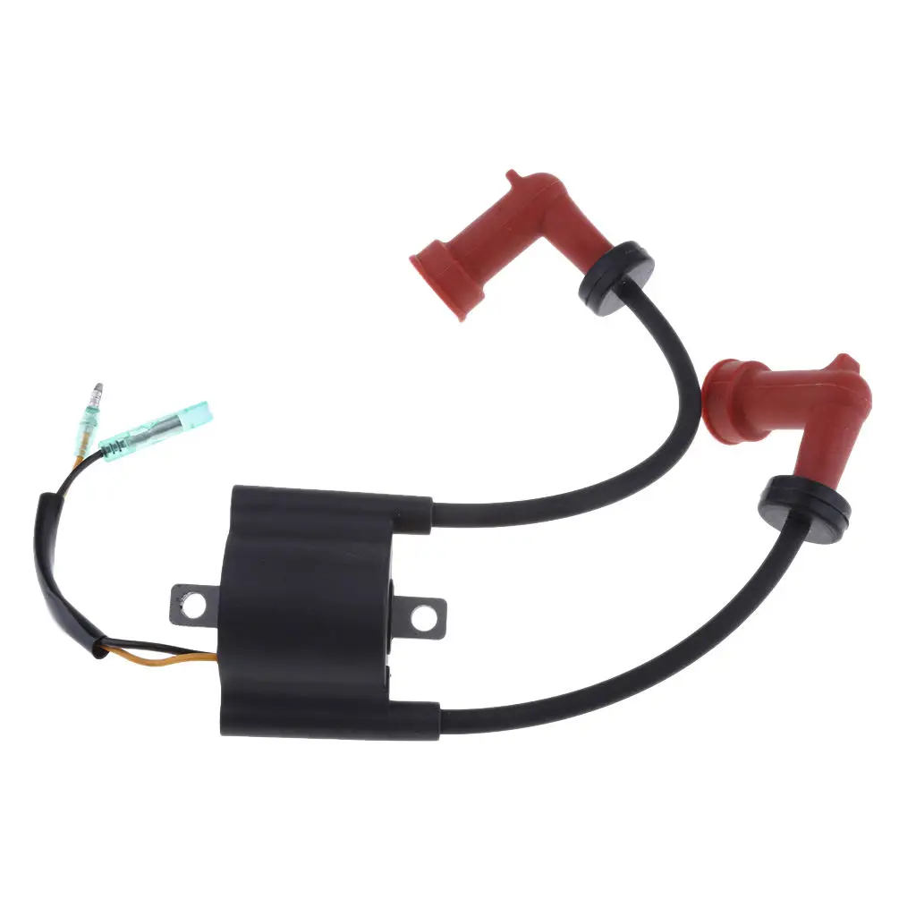 Motorcycle Ignition Coil Assy Fit for Yamaha 9.9 HP 15 HP 6B4 Outboard 2 Strokes Engines Motorcycle Accessories