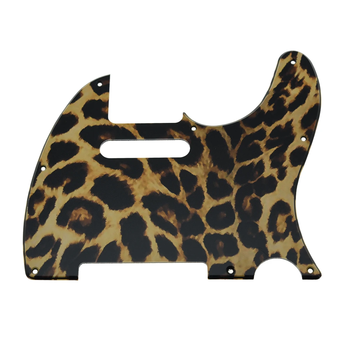 Ohello 3D Printed Plastic TLcaster Pickguard 8 Hole TL Scratch Plate Leopard Pattern Pick Guard with Screws Fit for Fender Tele