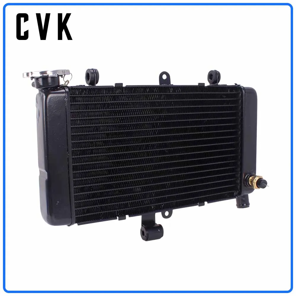 CVK Motorcycle Aluminium Black Radiator Cooler Cooling Water Tank For HONDA CBR250 MC22 CBR250RR NC22 CBR 250 RR MC19 MC 19 22