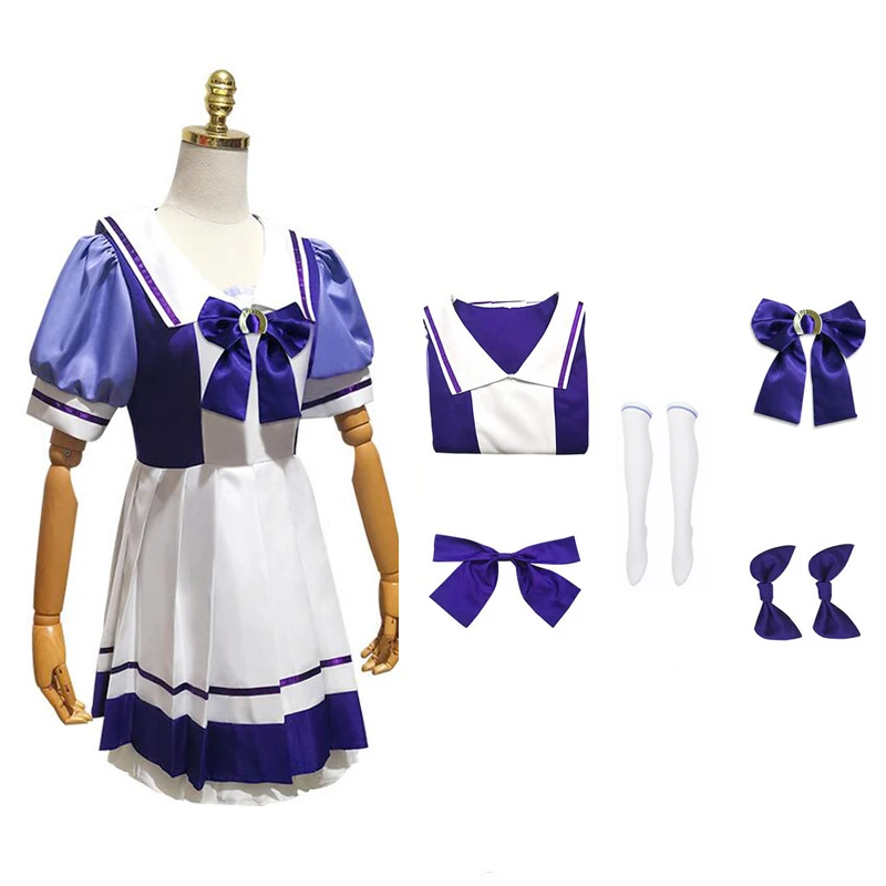 Anime Uma Musume Pretty Derby Cosplay Costume Toukai Teiou School Uniform Gold Ship Special Week Cosplay Lolita Sailor Dress