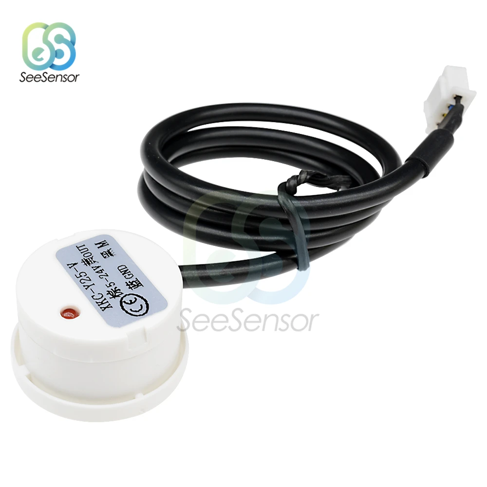 XKC-Y25-V عدم الاتصال السائل مستوى مفتاح مستشعر الكاشف الخارجي التمسك نوع مستوى الاستشعار NPN PNP Rs485 واجهة تيار مستمر 5V-24V