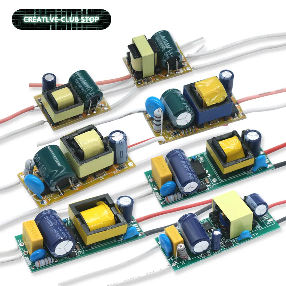 5pcs LED Driver 300mA 1-3W 3-5W  4-7W 8-12W 12-18W 18-25W 25-36W LED Power Supply Unit Lighting Transformers For led strip Light