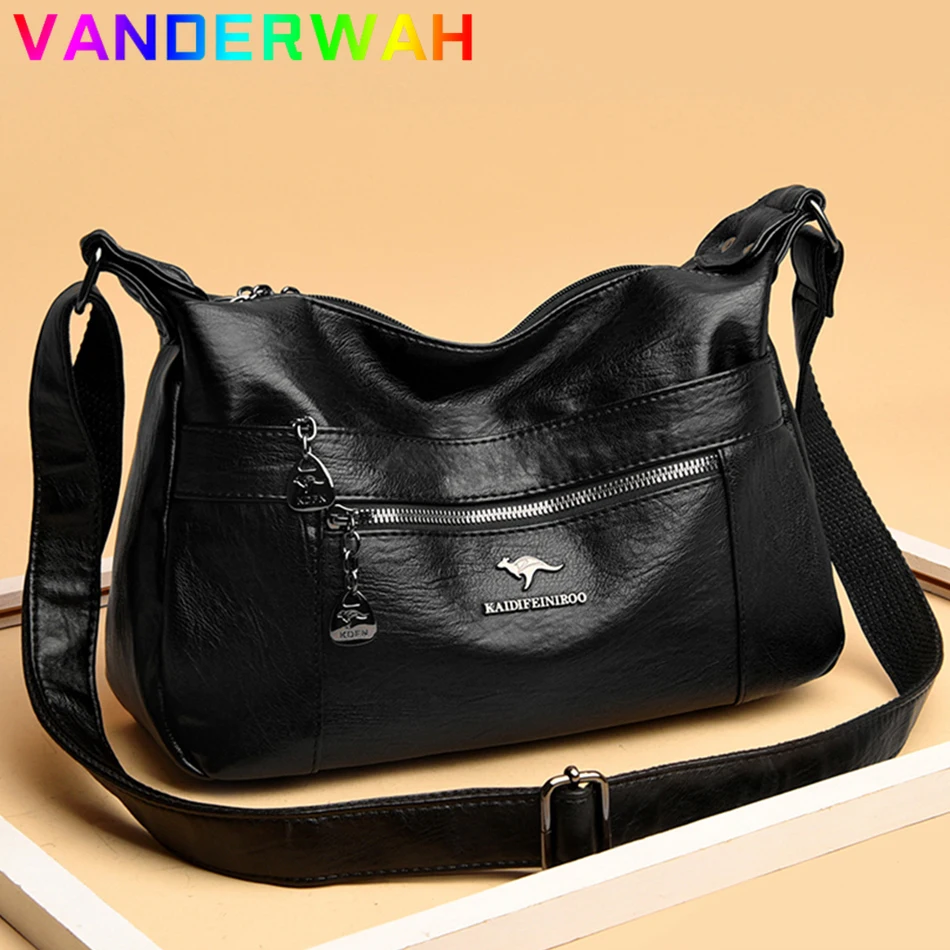 Sac A Main 2 Layers Large Capacity Shoulder Bags for Women 2024 Luxury Designer Handbags Vintage Female Crossbody Messenger Bag