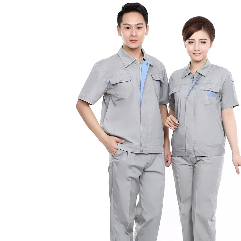 Summer Plus Size 4xl Worker Uniform Men Women 100%cotton Work Clothing Auto Repairmen Workshop Labor Durable Mechanical Coverall