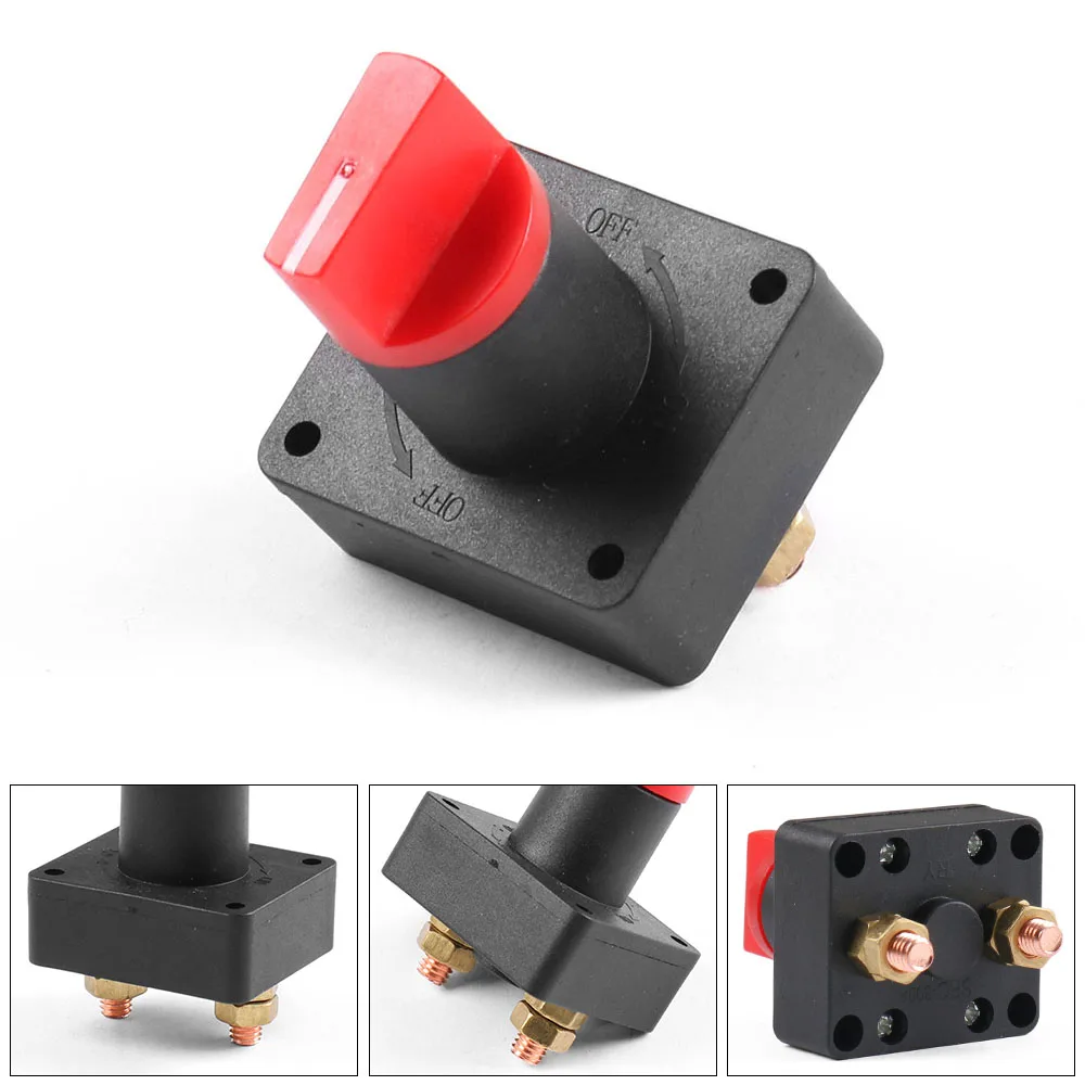 Mini Portable Waterproof Auto Car Truck Boat Camper 12V 100A Battery Isolator Disconnect Cut Off Switch Battery Cut Off Power