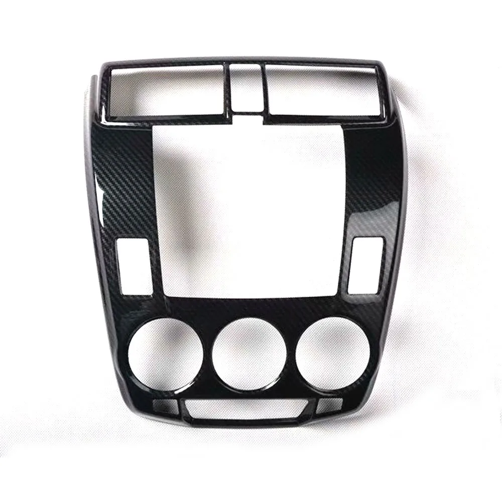 For Honda City 2008-2012 LHD Car Dashboard Central Console Cover Frame Trim Styling ABS Interior Car Accessory
