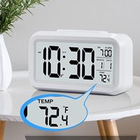 Hot Sale LED Digital Intelligent Mini Alarm Clock Snooze Mute Calendar Desktop Electronic Bcaklight Desktop Clock for Student