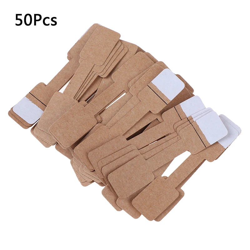 New Hot 50pcs / 100Pcs Necklace Ring Labels Quadrate Blank Price Tags Paper Stickers Paper Jewelry Display Card Labels Hangtags