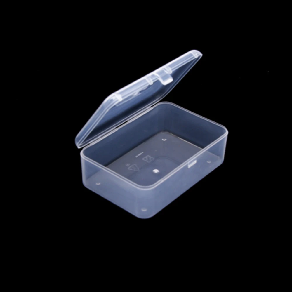 1PCS Clear Lidded Small Plastic Box For Trifles Parts Tools Storage Box Jewelry Display Box Screw Case Beads Container