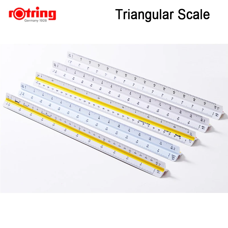 

Rotring 30cm Triangular Scale ruler engineering drawing tools