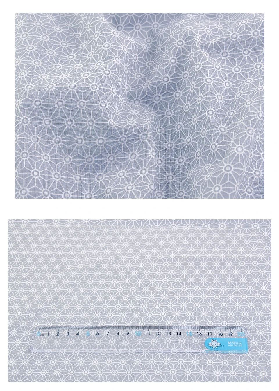 Teramila Vintage Floral 100 % Baumwolle bedruckter Stoff dünner Stoff für Puppen, Bastelmaterialien, Patchwork-Nadelarbeiten, Meterware – Detail 12