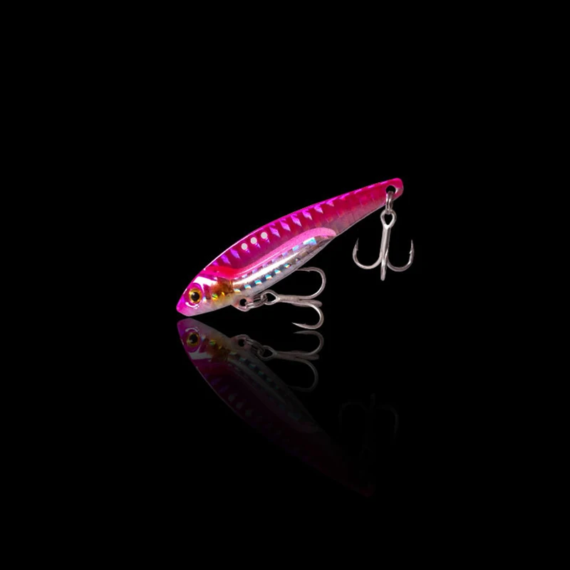 6Colors 3D Eyes Metal Vib Blade Lure 5/7.5/13/16/20G Sinking Vibration Baits Artificial Vibe for Bass Pike Perch Fishing