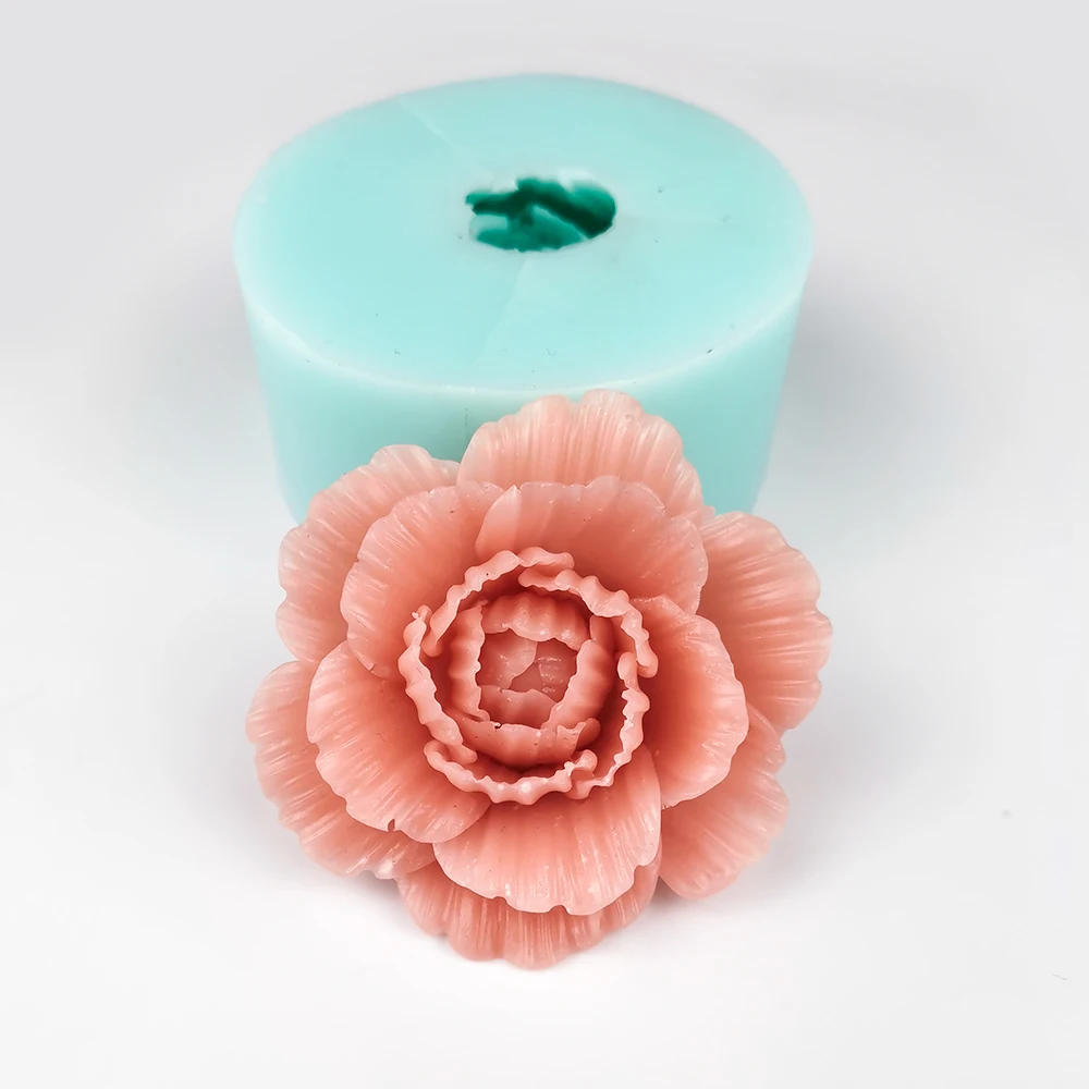 PRZY blooming peony mold silicone bouquet rose mold beautiful peony soap mold candle mold clay resin mold