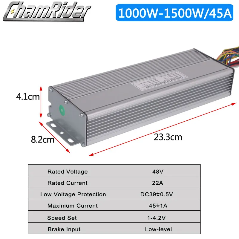 KT Controller for Electric Bike, Dual Mode, Sensorless Controller, 250W, 350W, 500W, 750W, 1000W, 1500W, 36V, 48V