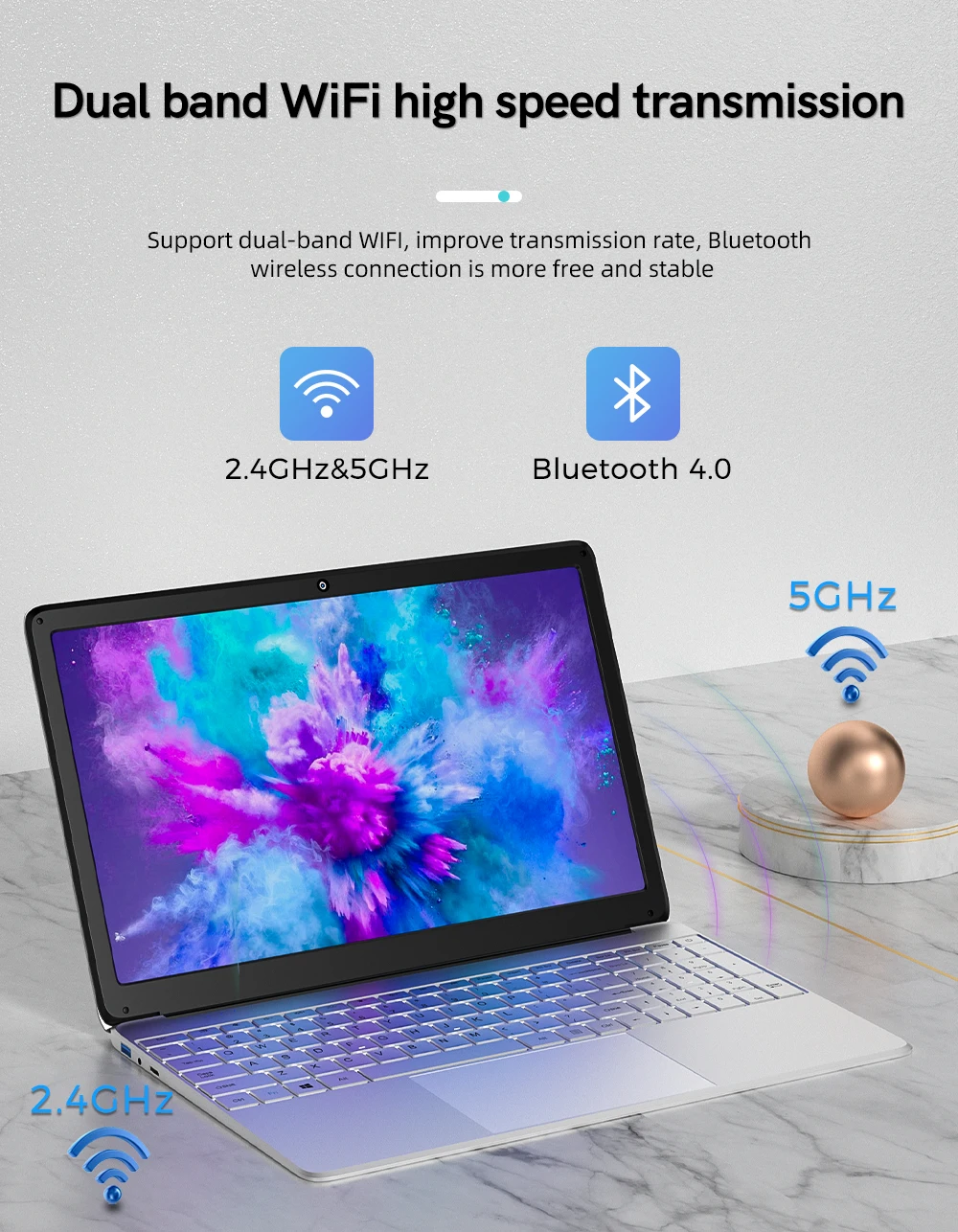 Laptop KUU Notebook 15.6 Inci Intel Celeron J4125 8GB DDR4 RAM 256GB SSD UHD Graphics 600 Windows 10 dengan WiFi BT untuk Siswa