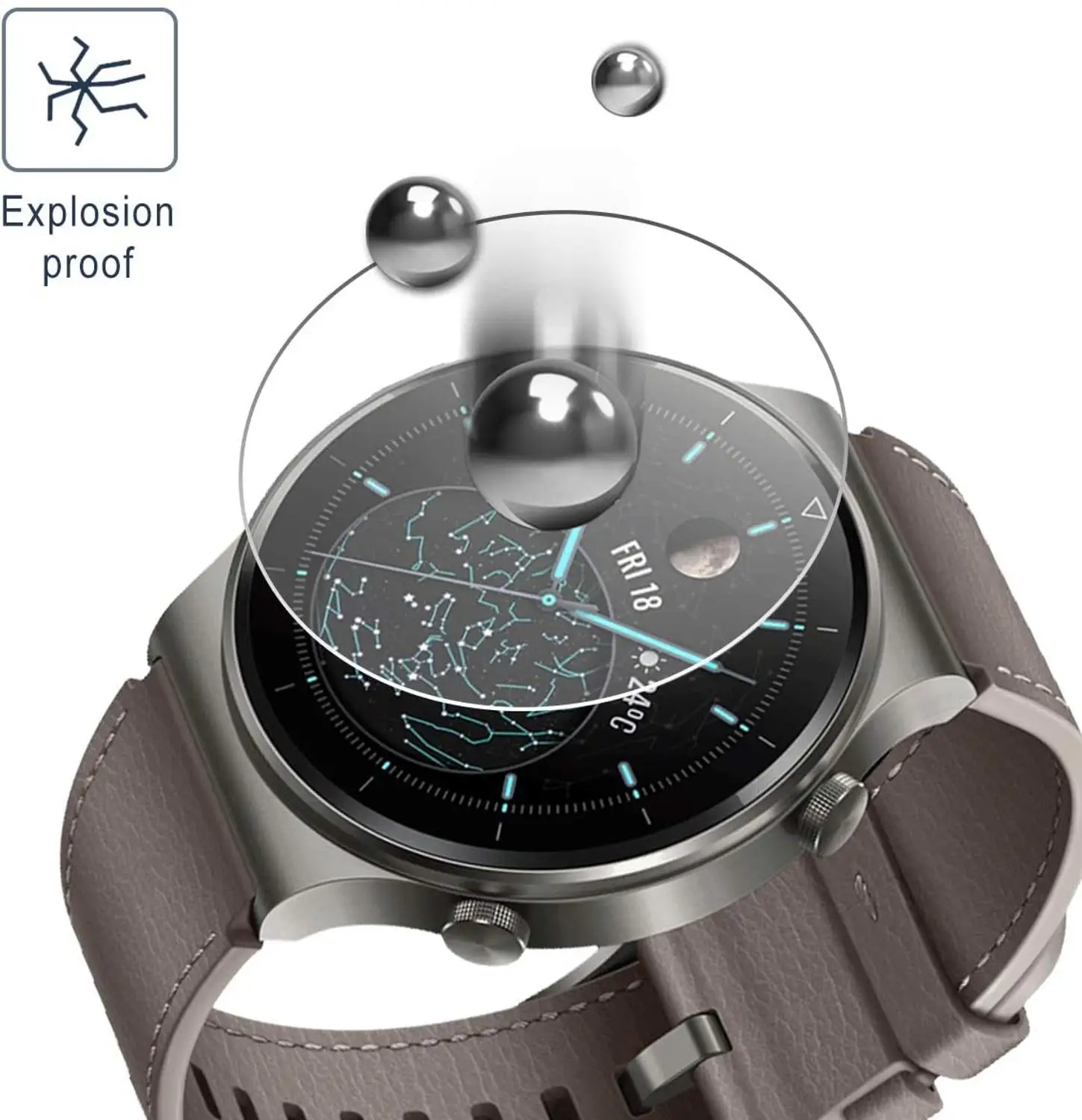 2 uds cobertura completa 3D curvado/vidrio templado/HD película protectora de pantalla de TPU transparente para Huawei Watch GT 2 Pro GT2 Pro GT 2pro