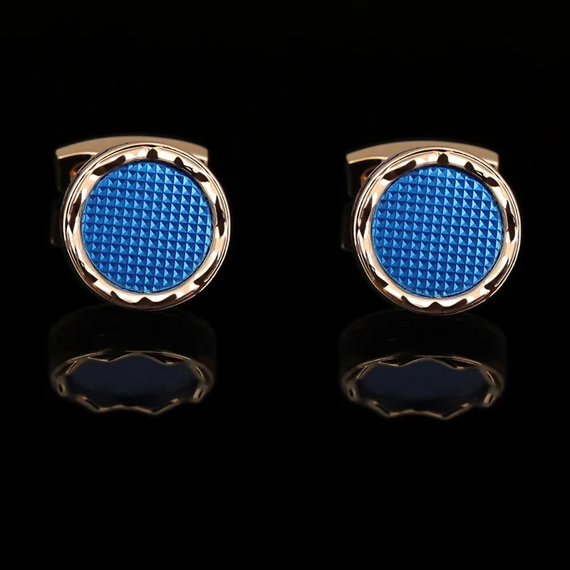 FLEXFIL Luxury shirt cufflinks for men's Brand cuff buttons cuff links gemelos High Quality round wedding abotoaduras Jewelry